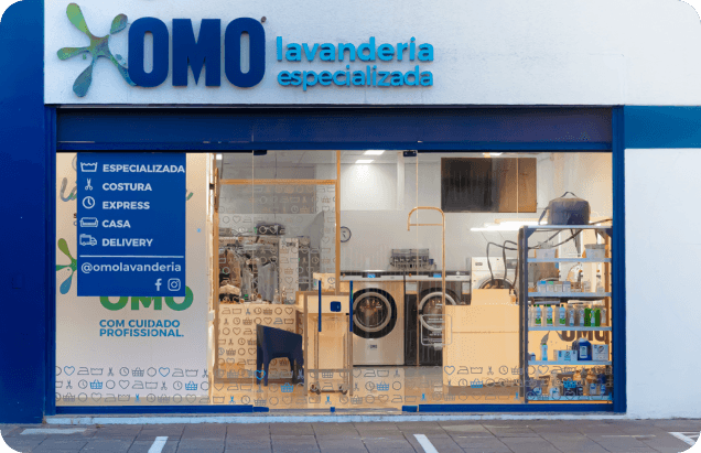 Fachada OMO Lavanderia Especializada.
